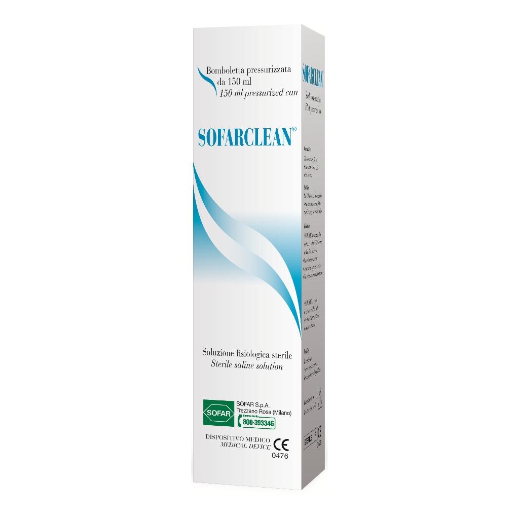 SOLUZIONE FISIOLOGICA SOFARCLEAN 150ML IN BOMBOLETTA PRESSURIZZATA