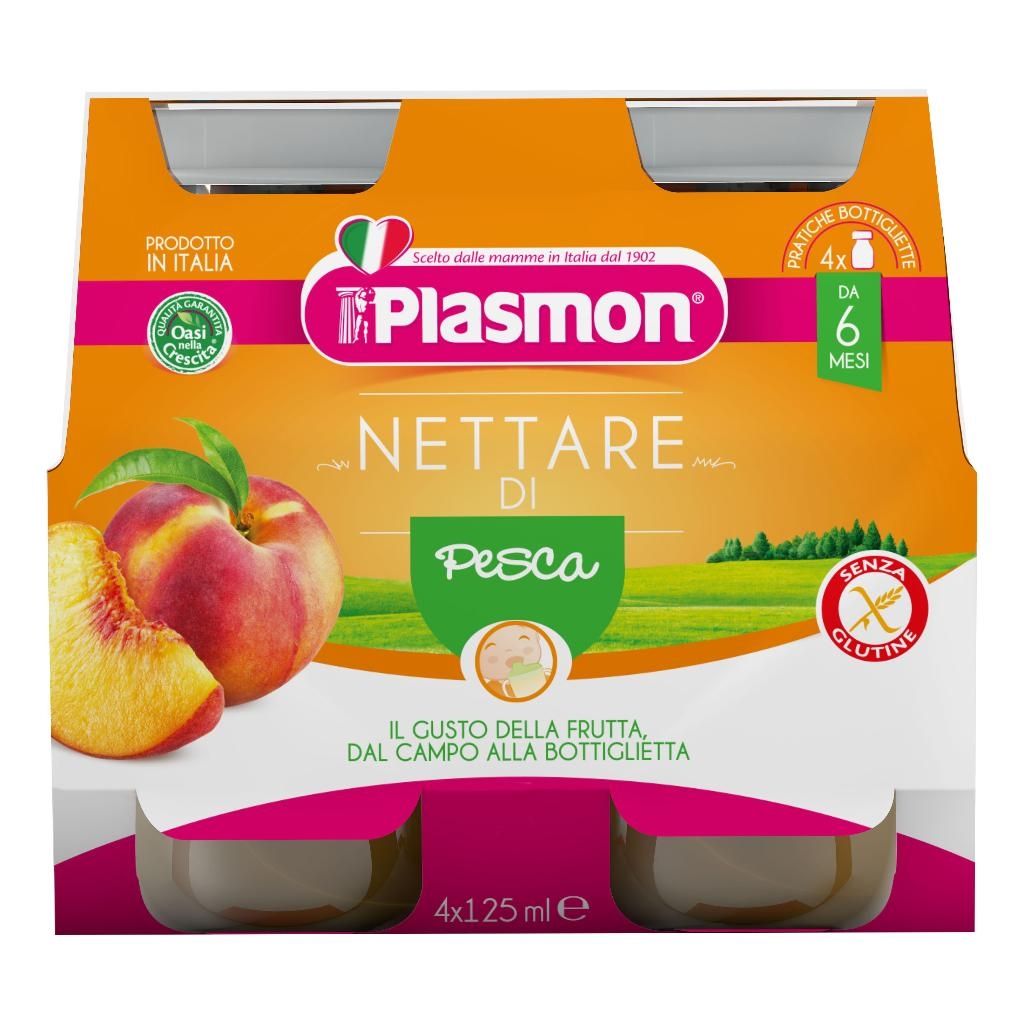 PLASMON NETTARE DI PESCA 4 X 125 ML