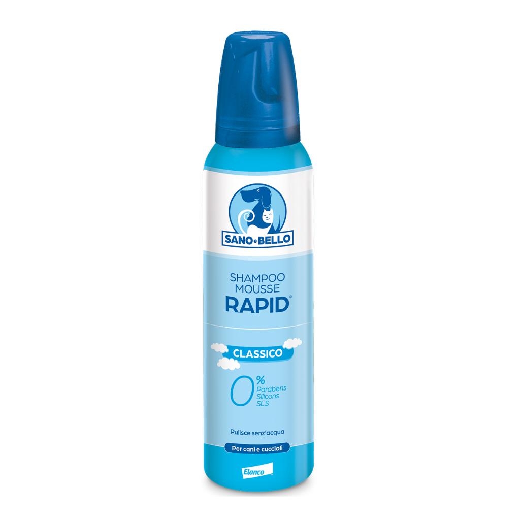 SANO E BELLO SHAMPOO MOUSSE RAPID CLASSICO FLACONE 300 ML PER LAVAGGIO SENZ'ACQUA