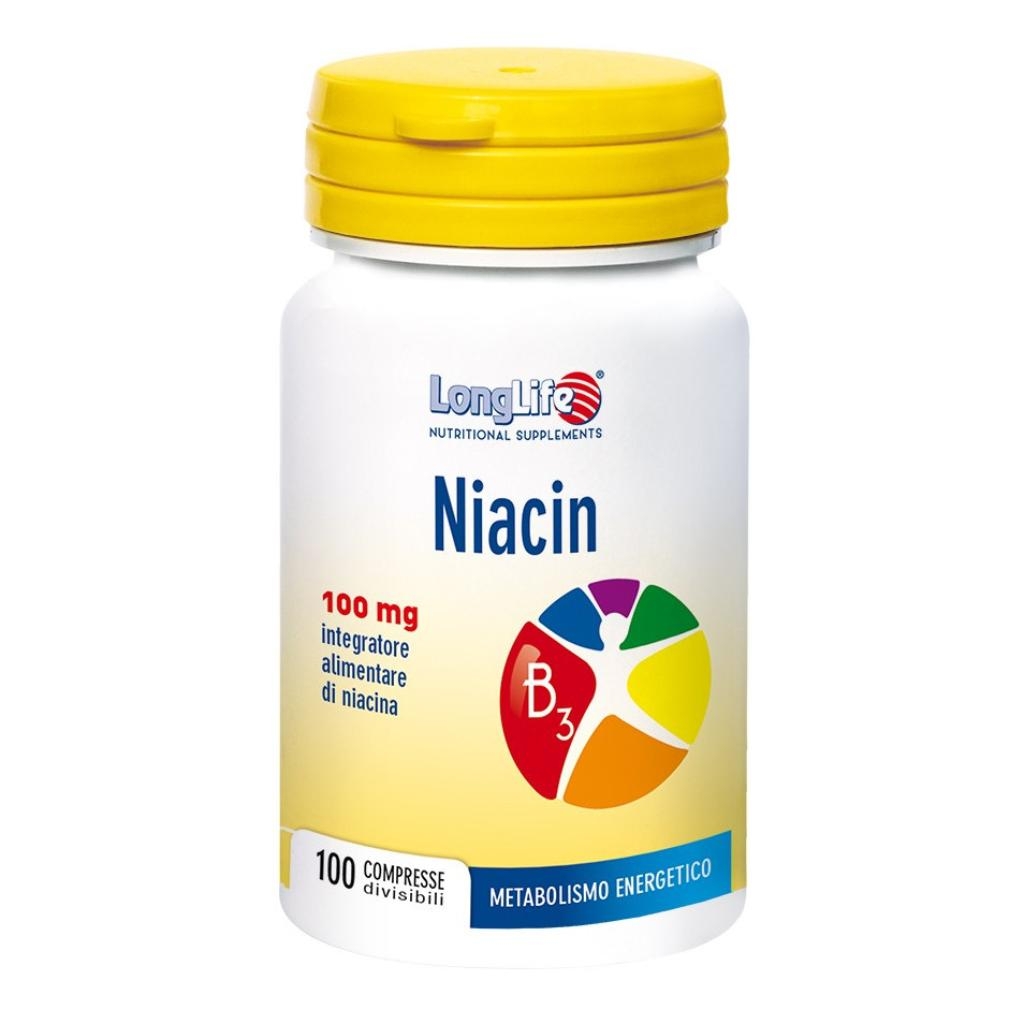 LONGLIFE NIACIN 100 MG 100 COMPRESSE DIVISIBILI