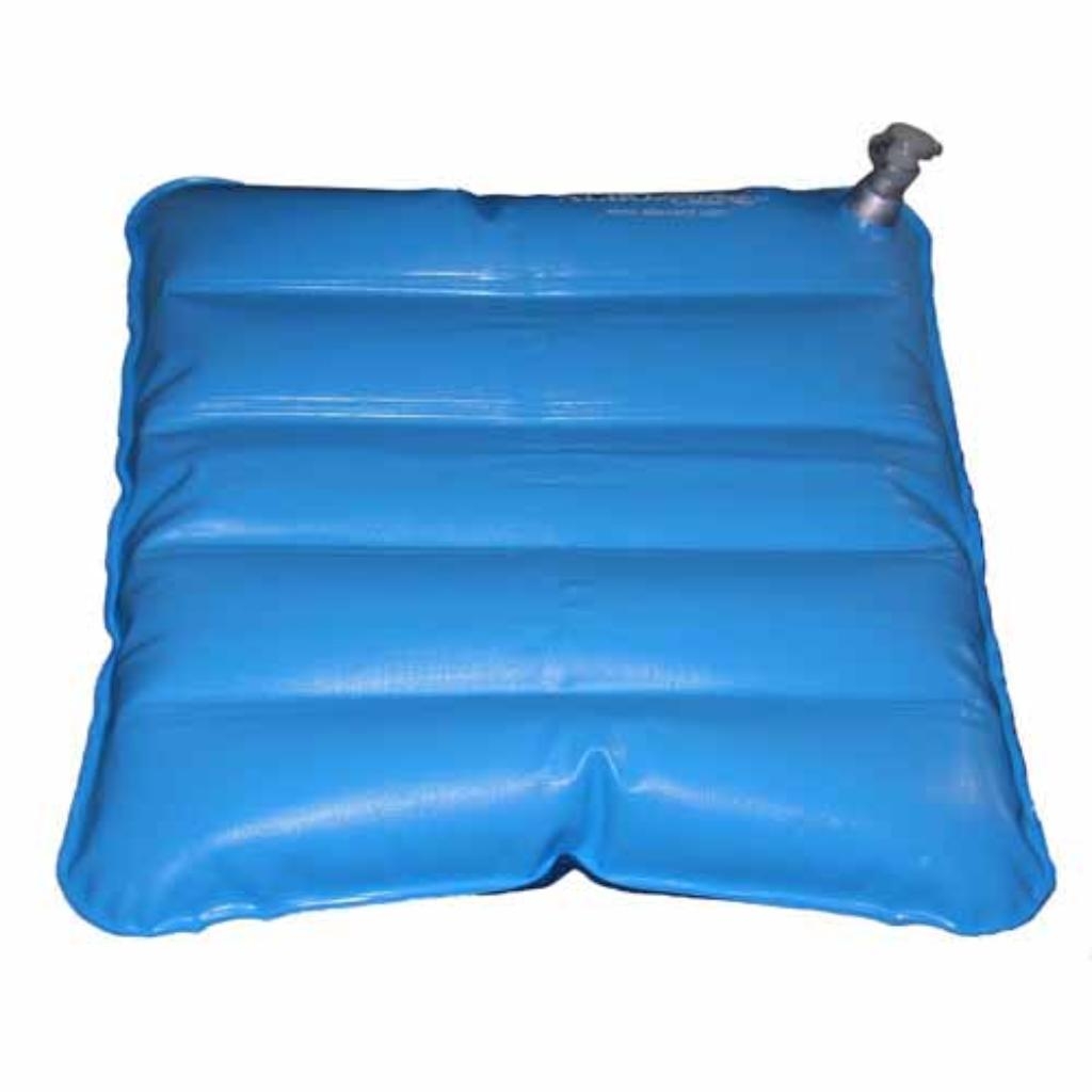 CUSCINO ANTIDECUBITO AD ARIA/ACQUA DIMENSIONI 41X41CM, APPLICABILE SU SEDIE DA COMODO O SU CARROZZELLE CAMERA D'ARIA IN PVC ATOSSICO ELETTROSALDATO, PATTA ANTISCIVOLO IN PVC