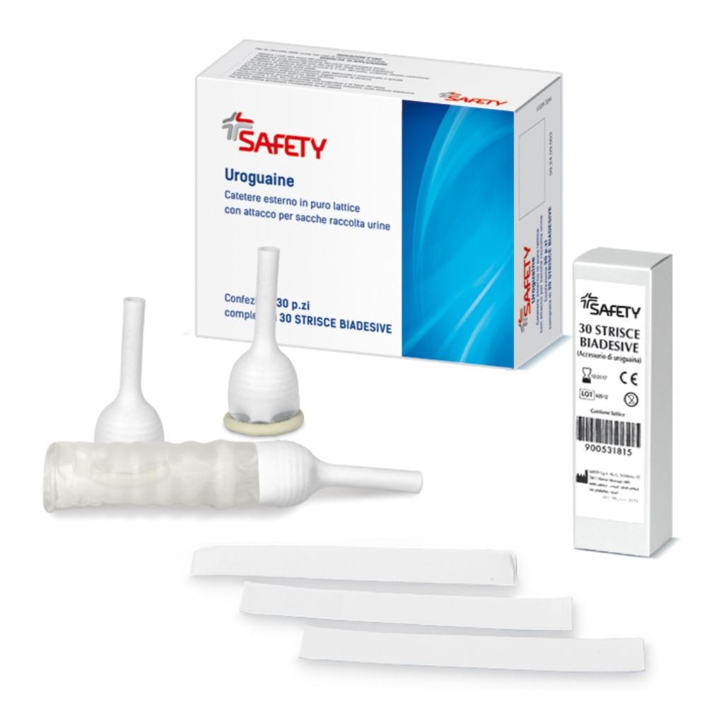 CATETERE ESTERNO CON STRISCIA BIADESIVA UROGUAINA 35 MM 30 PEZZI
