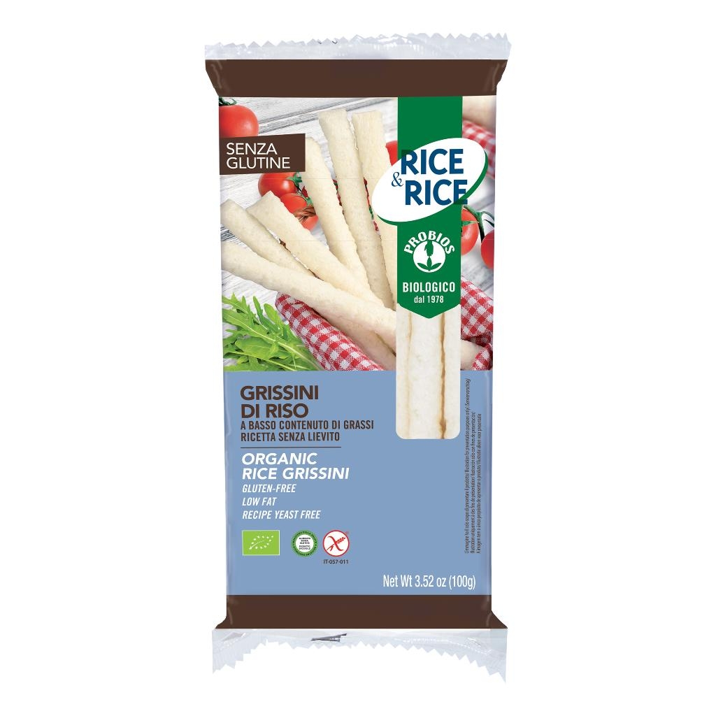 RICE&RICE GRISSINI DI RISO 100% 100 G SENZA LIEVITO