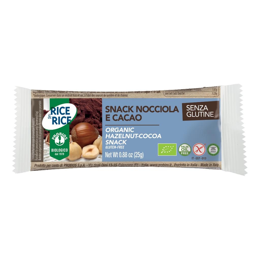 RICE&RICE SNACK DI RISO ALLA NOCCIOLA 25 G SENZA LIEVITO