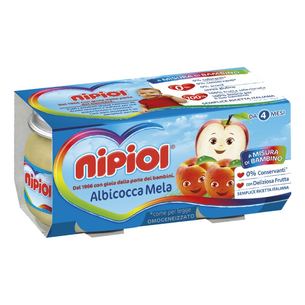 NIPIOL OMOGENEIZZATO BANANA MELA 80 G 2 PEZZI