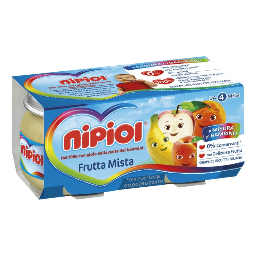 NIPIOL OMOGENEIZZATO FRUTTA MISTA 80 G 2 PEZZI