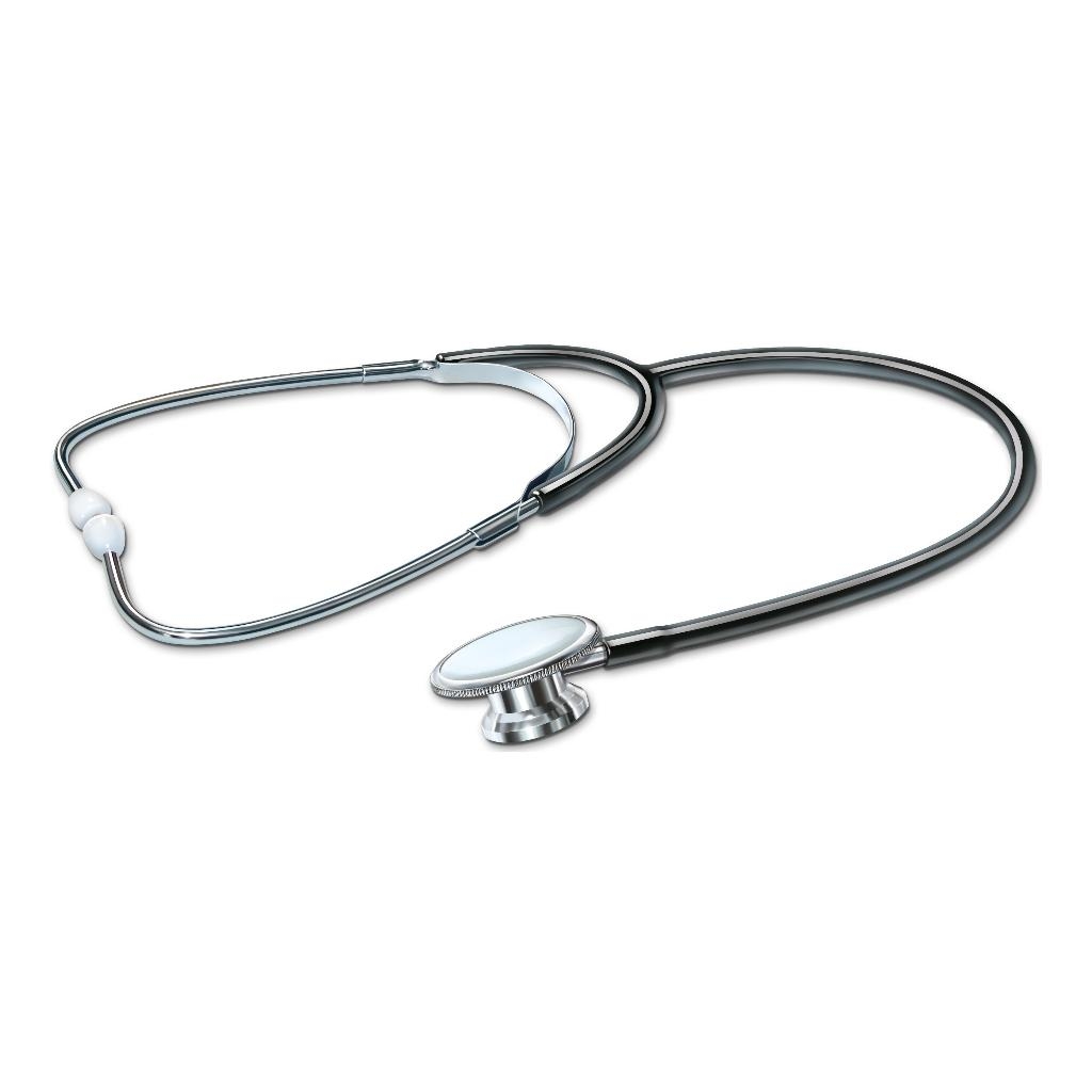 STETOSCOPIO PIATTO DOTATO DI DIAFRAMMA PERAUSCULTAZIONE DURANTE LA MISURAZIONE DELLA PRESSIONE ARTERIOSA DOPPIA CAMPANA ARCHETTO IN METALLO CROMATO 21405