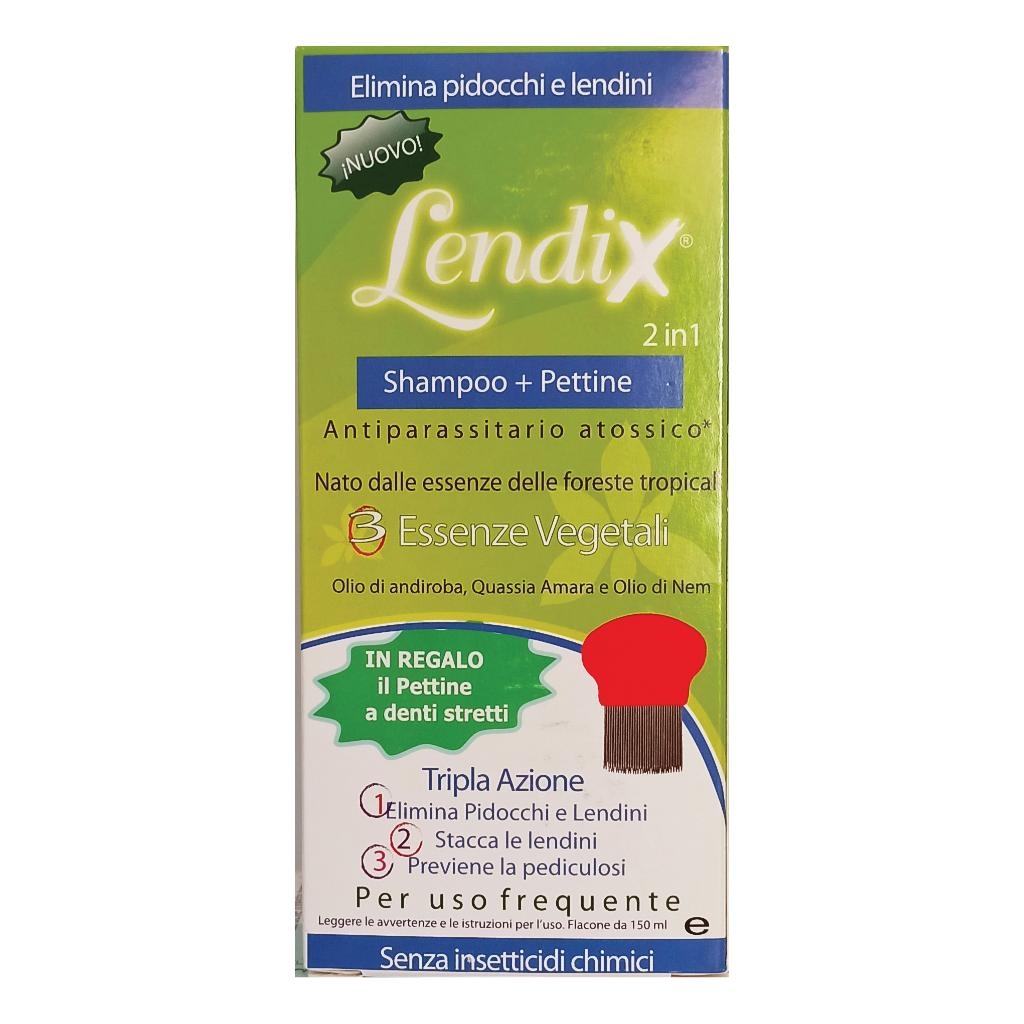 LENDIX KIT SHAMPOO 150ML + PETTINE PREMIUM ANTIPIDOCCHI