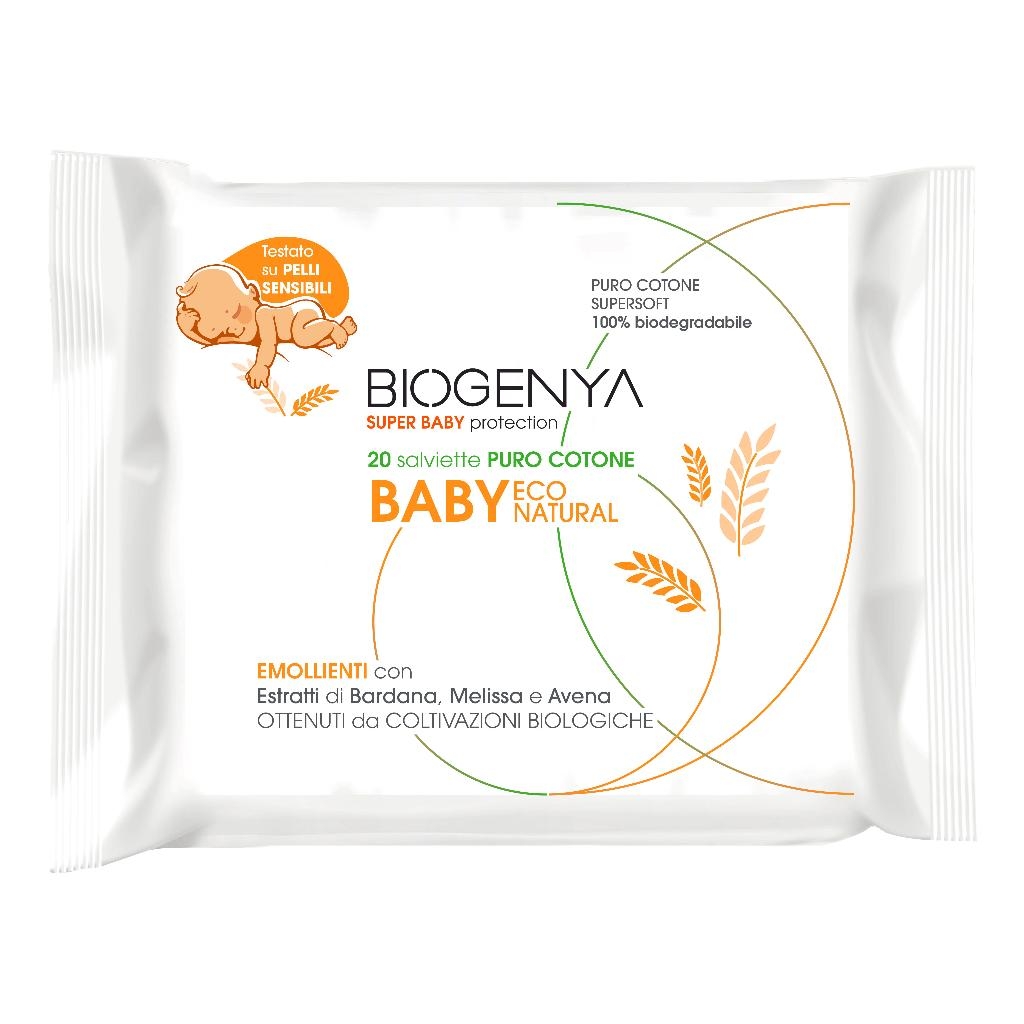 BIOGENYA ECO NATURAL SALVIETTINA BABY COTONE 20 PEZZI