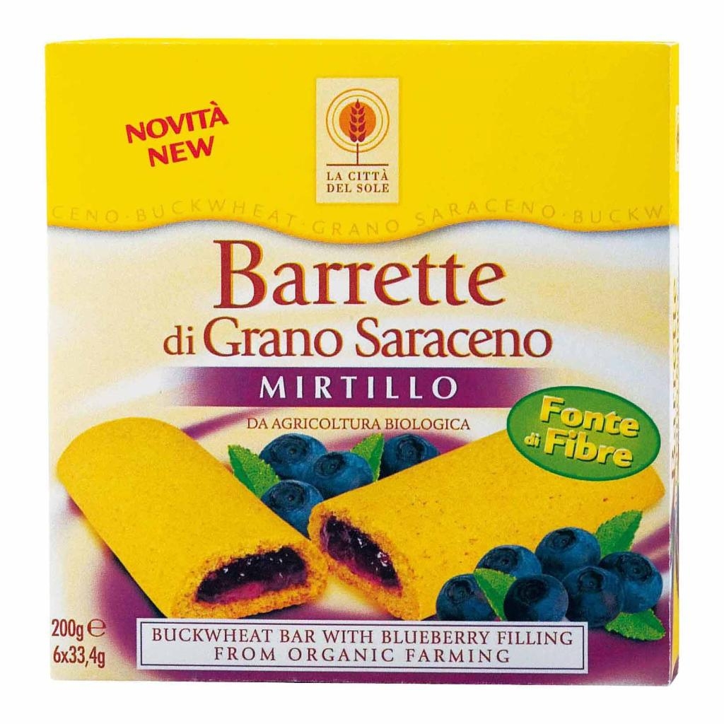 BARRETTA GRANO SARACENO MIRTILLO ECORNATURASI' 6 X 33 G