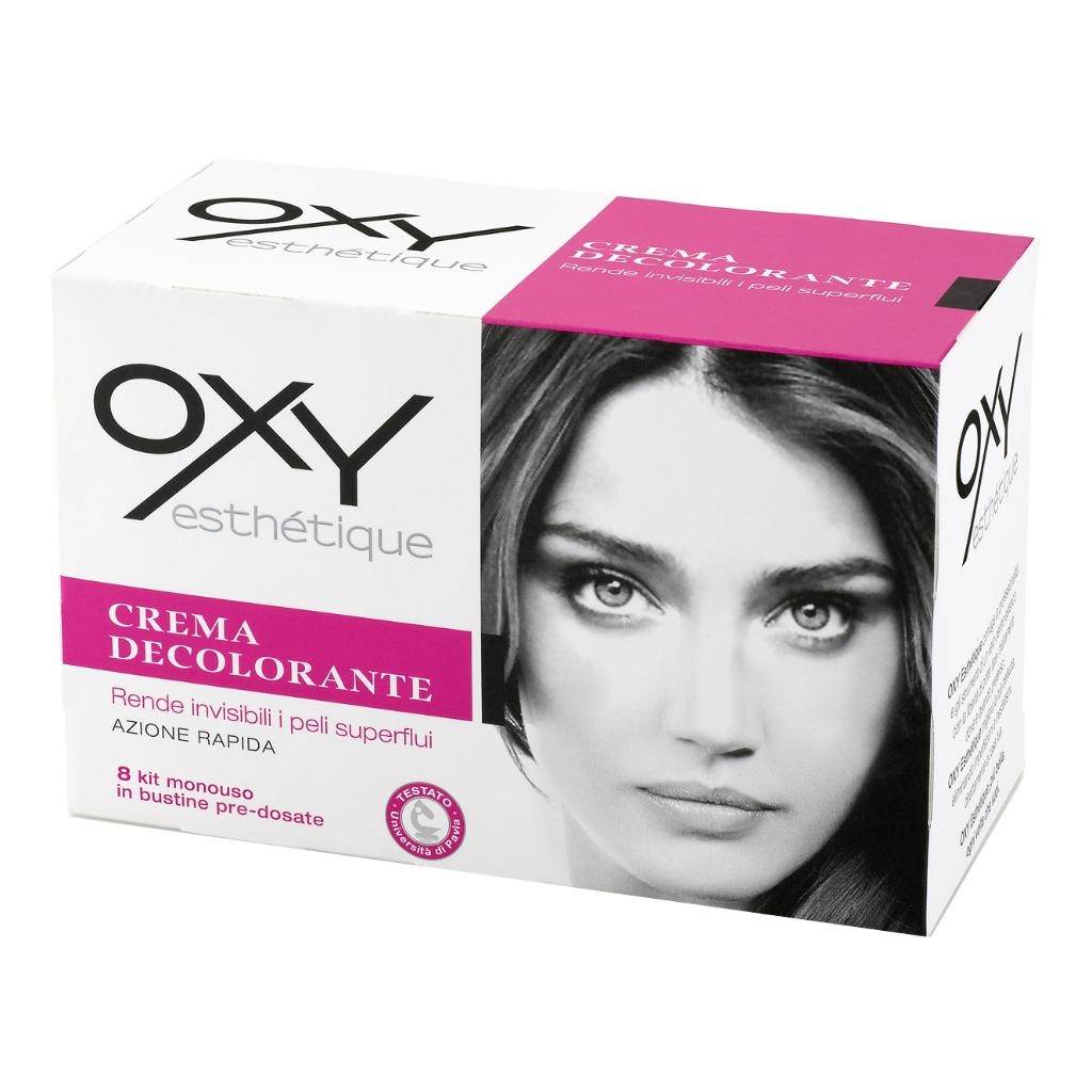 OXY CREMA DECOLORANTE RAPID 8 BUSTINE MONODOSE DA 9,38 ML L'UNA