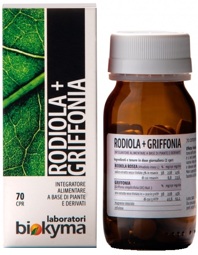 RODIOLA + GRIFFONIA 70 COMPRESSE 600 MG ROD ROSEA RADICE ESTRATTO TITOL 270 MG E GRIFFONIA SEMI ESTRATTO 270 MG ECCIPIENTI