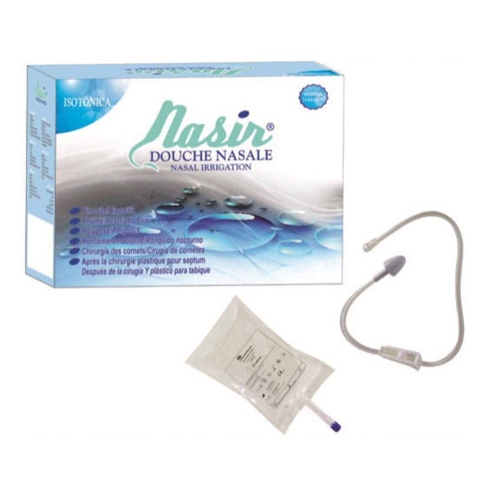 NASIR DOCCIA NASALE CON SOLUZIONE FISIOLOGICA ISOTONICA 10 SACCHE 250 ML + 1 BLISTER