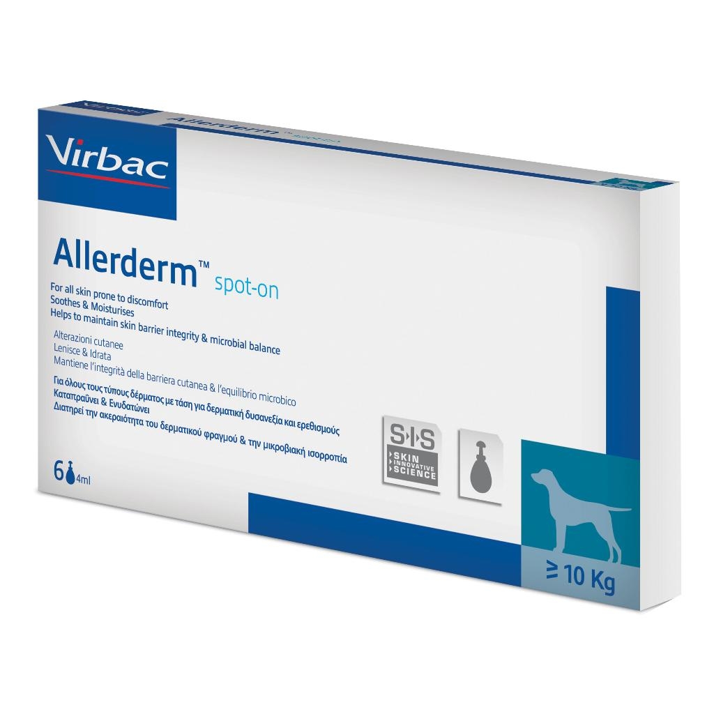 ALLERDERM SPOT ON CANI SUPERIORI A 10 KG 6 PIPETTE 4 ML