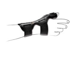 TUTORE PER POLLICE RHIZOTEN IN TESSUTO TRASPIRANTE CON STECCA MISURA UNIVERSALE