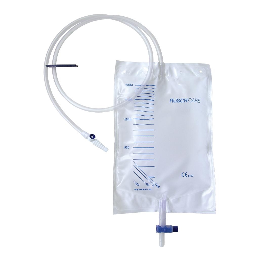 SACCA DI DRENAGGIO LETTO PER INCONTINENZA 2000ML IN PVC CON VALVOLA DI NON RITORNO E SCARICO STERILE CON TUBO DI RACCORDO 120CM 1 PEZZO RIUTILIZZABILE