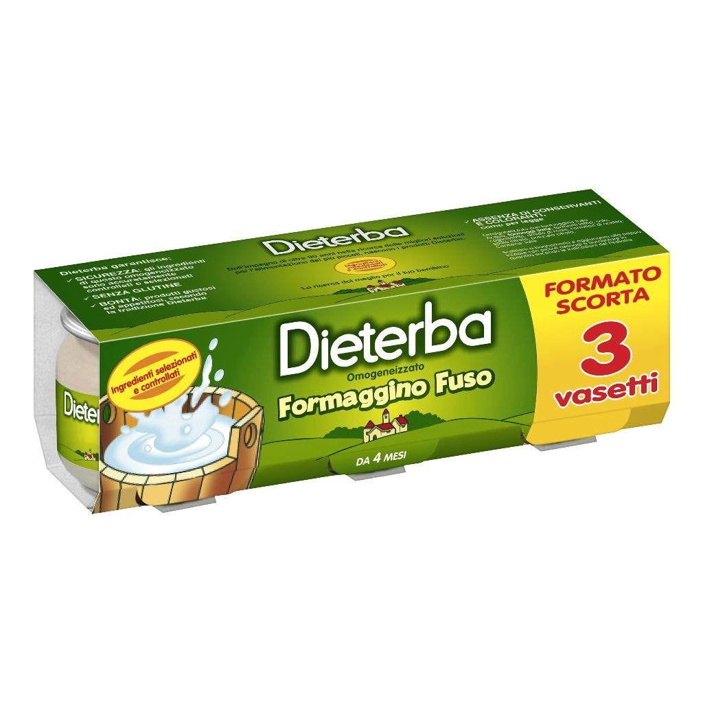 DIETERBA OMOGENEIZZATO FORMAGGINO 3 PEZZI 80 G