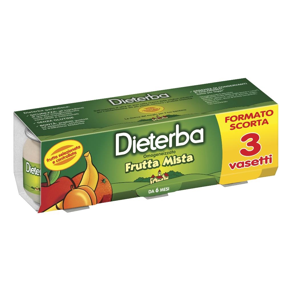DIETERBA OMOGENEIZZATO FRUTTA MISTA 3 PEZZI 80 G