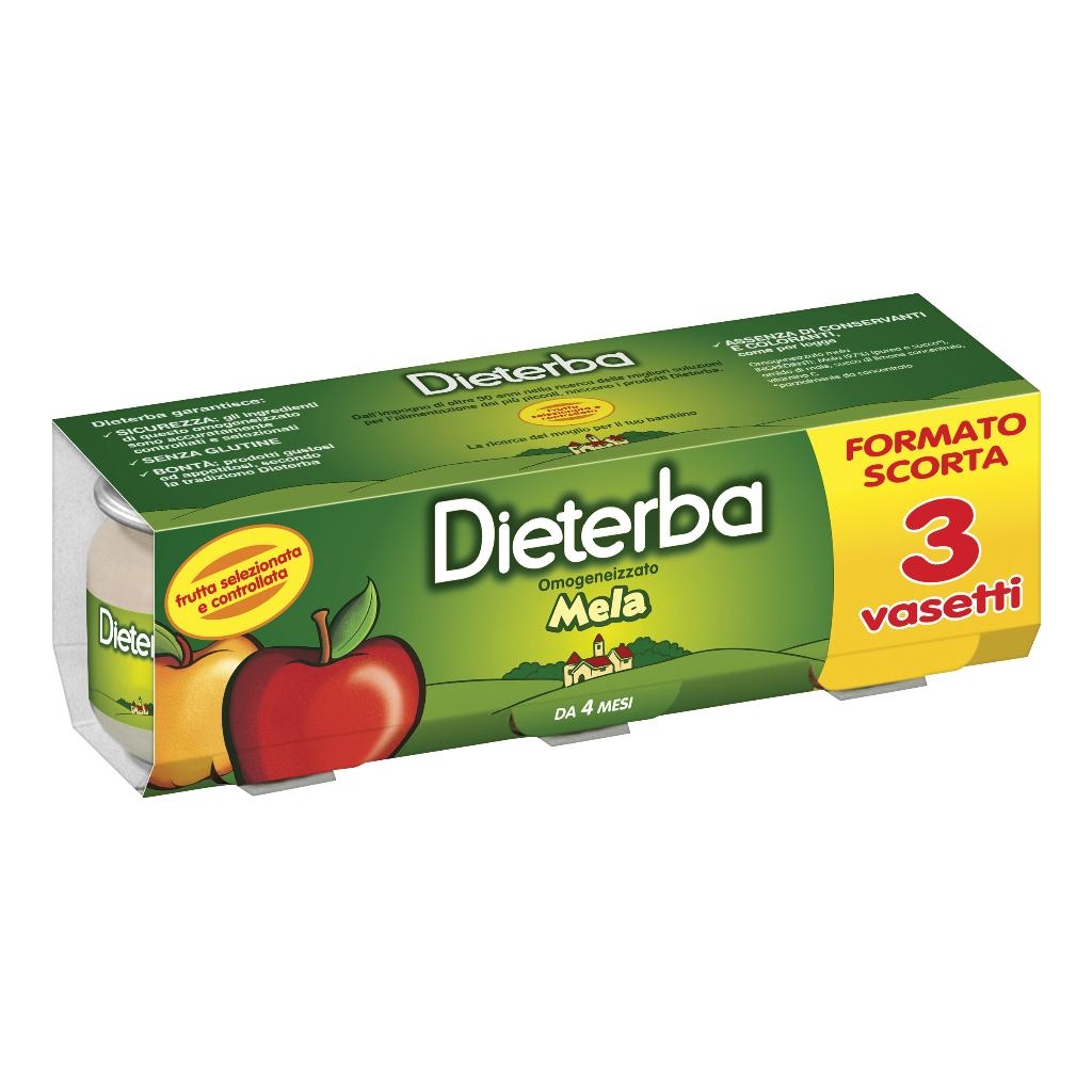 DIETERBA OMOGENEIZZATO MELA 3 PEZZI 80 G