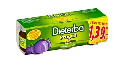 DIETERBA OMOGENEIZZATO PRUGNA 3 PEZZI 80 G