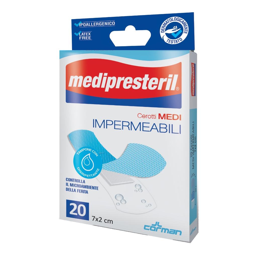 CEROTTO MEDIO MEDIPRESTERIL IMPERMEABILE 7X2CM 20 PEZZI