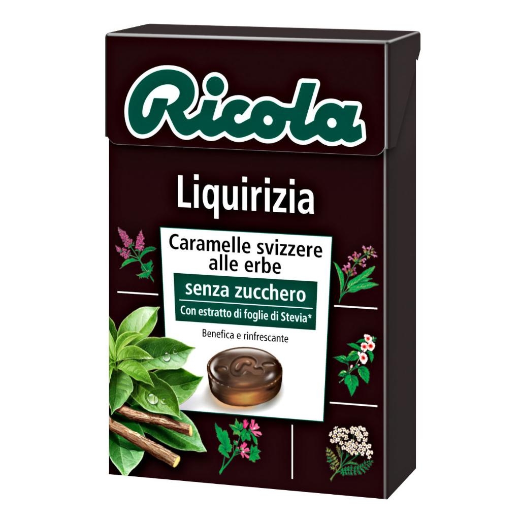 RICOLA LIQUIRIZIA SENZA ZUCCHERO 50 G