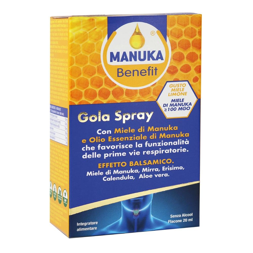 MANUKA BENEFIT GOLA THROAT 20 COMPRESSE MASTICABILI