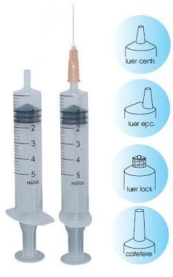 SIRINGA COMFORT 1 ML CON AGO GAUGE 25 5/8 CONO LUER A TRE PEZZI 100 PEZZI