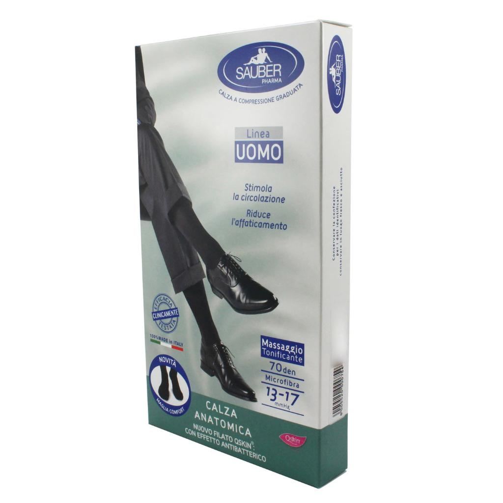 SAUBER CALZA UOMO Q-SKIN 70 DEN COLORE  NERO TAGLIA M