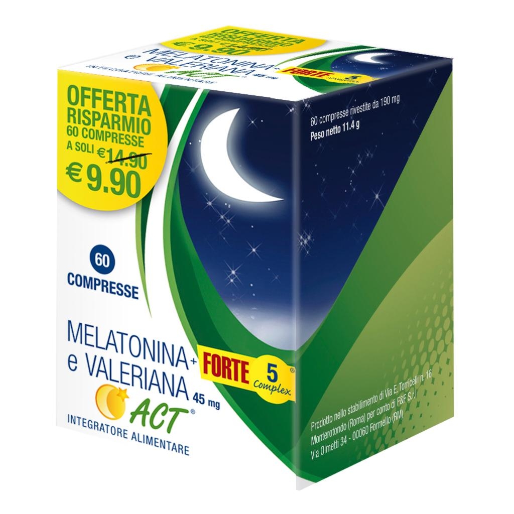 MELATONINA+FORTE 5 COMPLEX E VALERIANA ACT 60 COMPRESSE