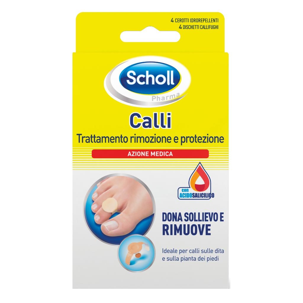 CEROTTO CALLIFUGO TRATTAMENTO RIMOZIONE/PROTEZIONE CALLI 4 CEROTTI IDROREPELLENTI + 4 DISCHETTI CALLIFUGHI