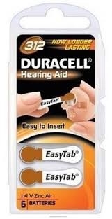 DURACELL EASY TAB 312 MARRONE BATTERIA PER APPARECCHIO ACUSTICO