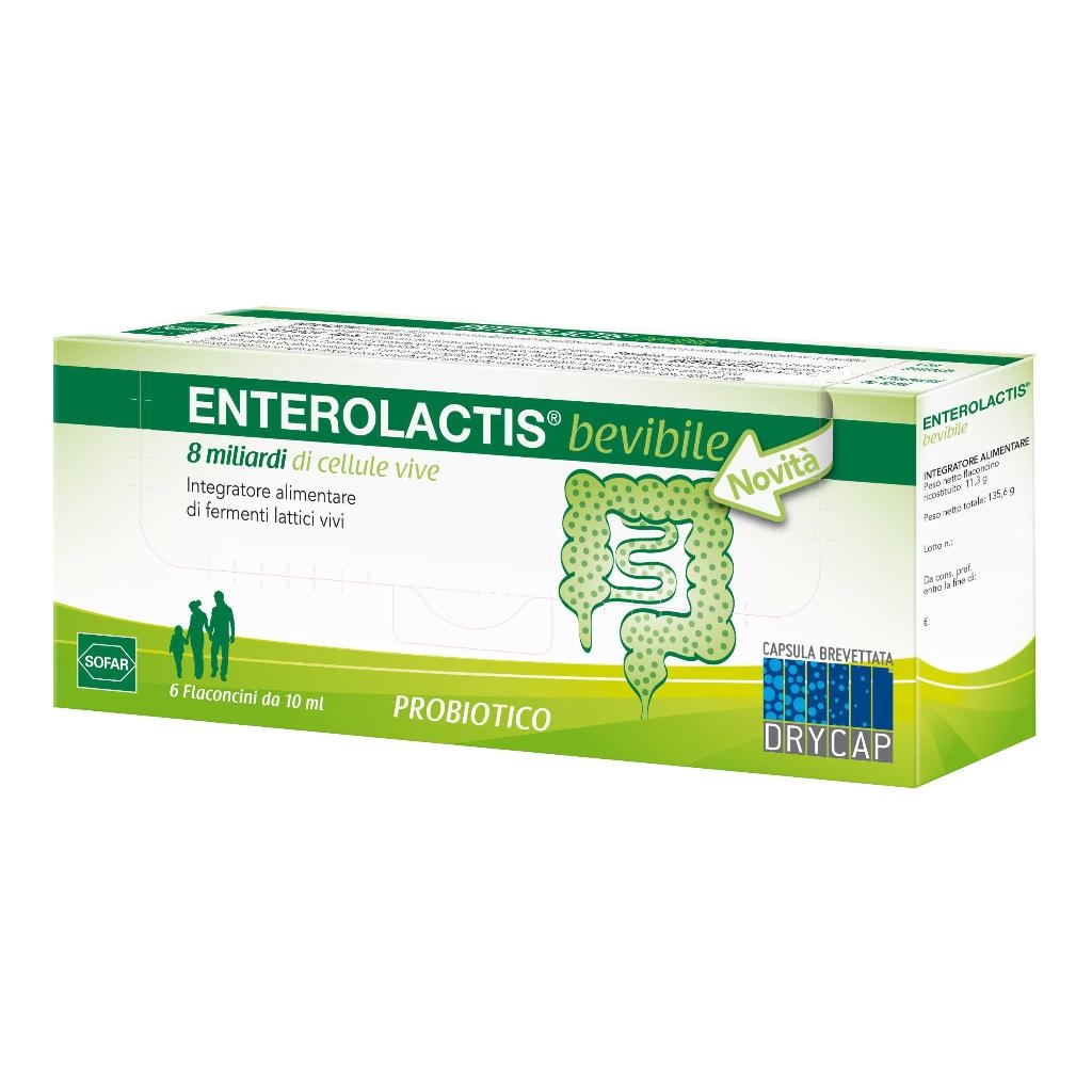 ENTEROLACTIS 6 FLACONCINI 10 ML