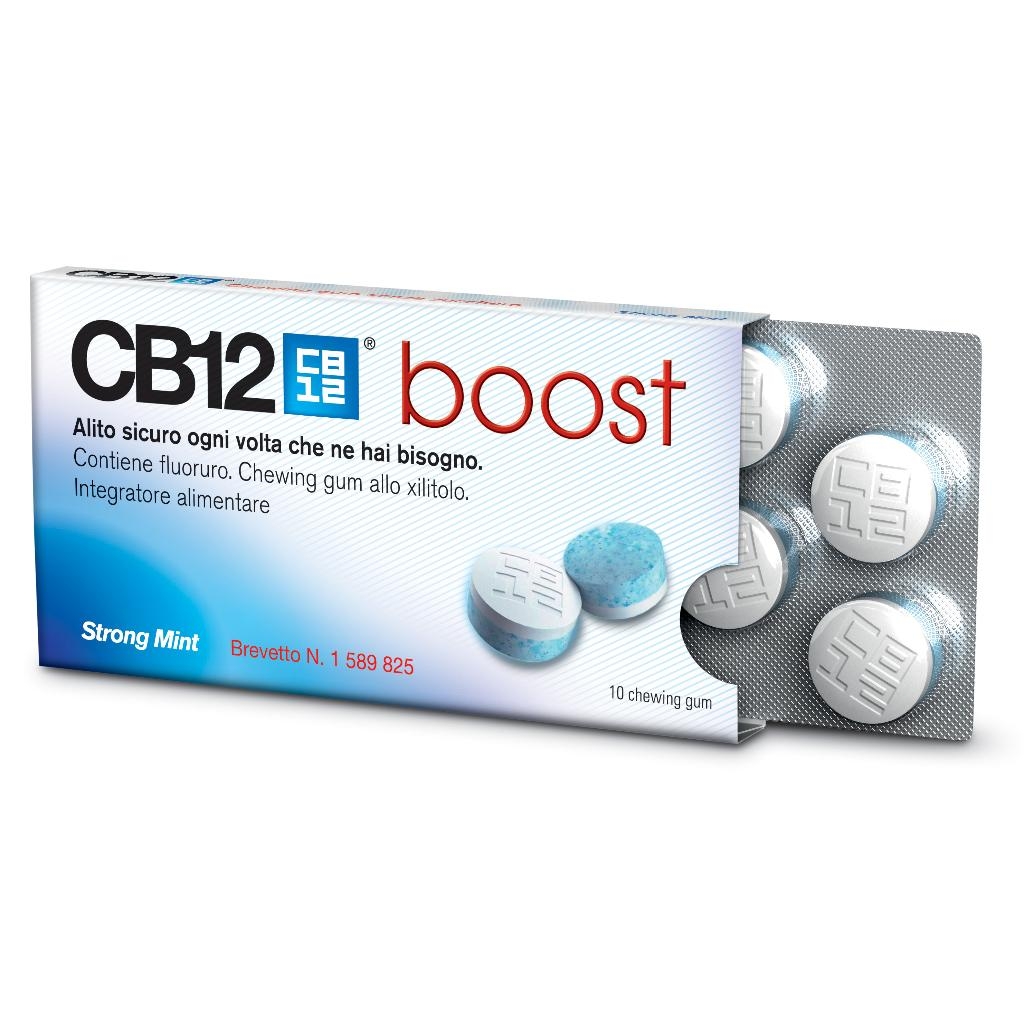 CB12 BOOST 10 CHEWING-GUM ZINCO E FLUORURO NEW FORMULATION