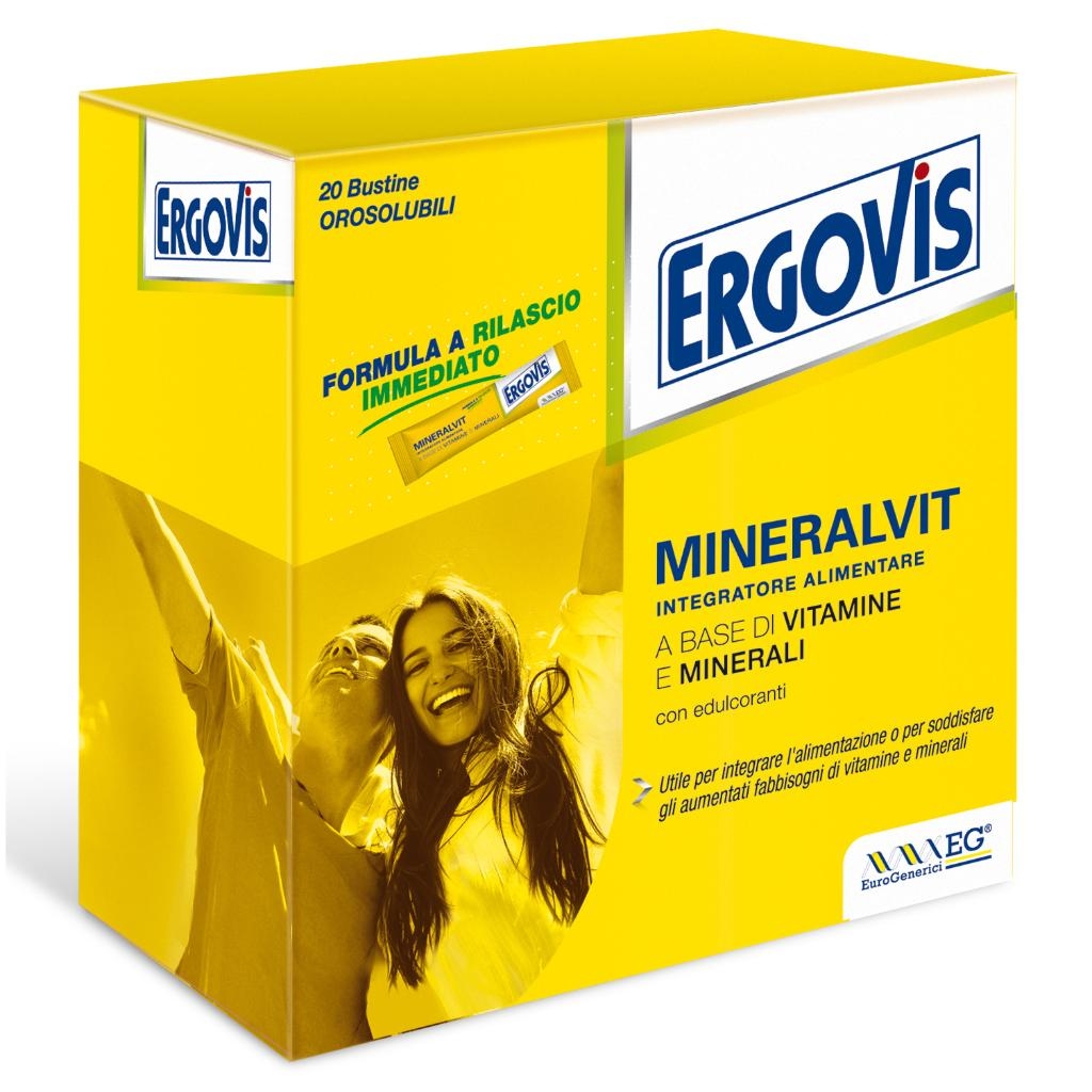 ERGOVIS MINERALVIT 20 BUSTE OROSOLUBILI 30 G