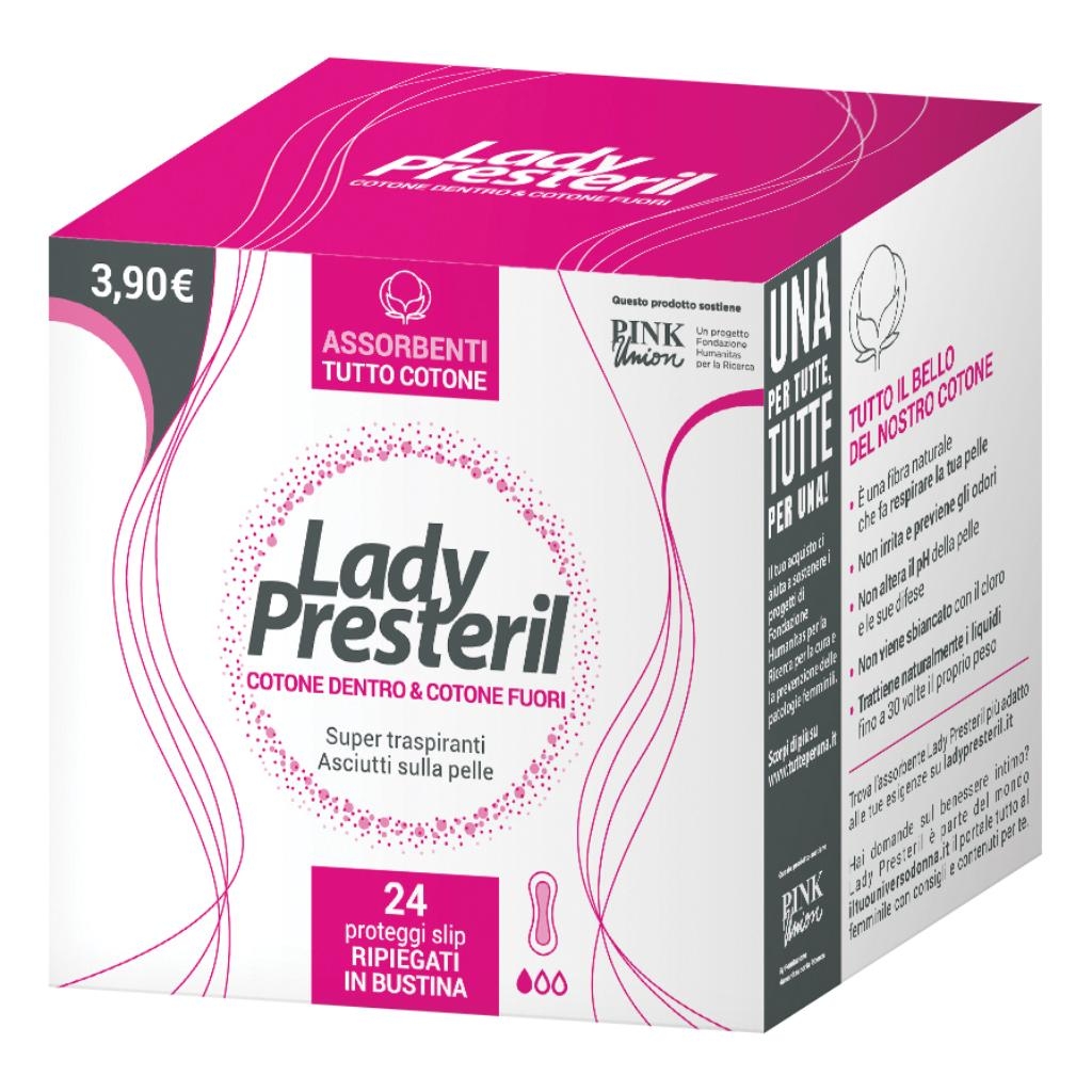 LADY PRESTERIL COTTON POWER PROTEGGI SLIP POCKET ANATOMICI RIPIEGATI PROMO 24 PEZZI