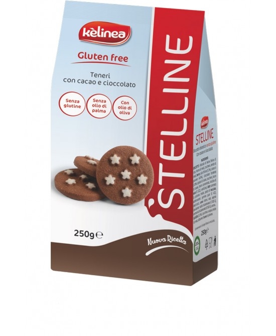 KELINEA STELLINE BISCOTTI CON CACAO E CIOCCOLATO SENZA GLUTINE 250 G