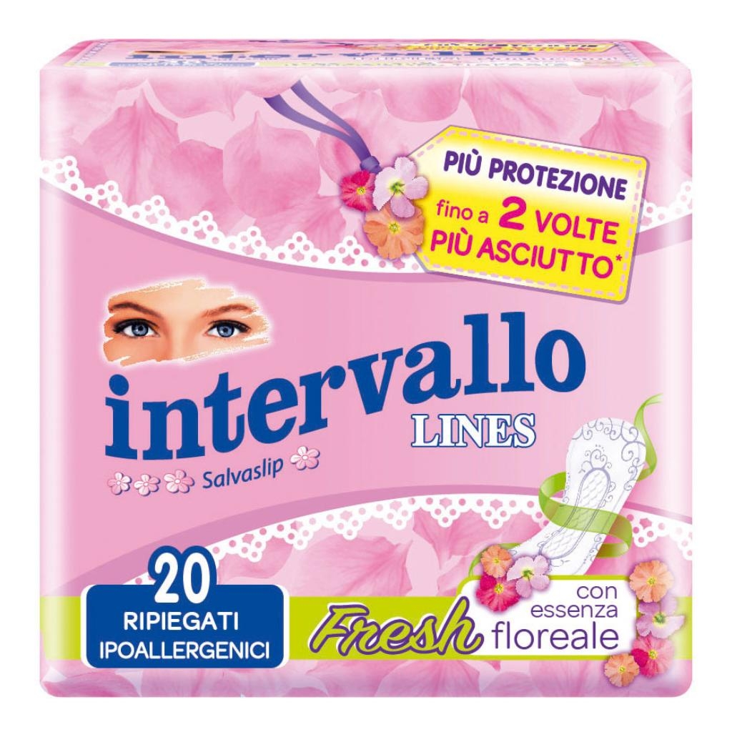 PROTEGGISLIP LINES INTERVALLO FRESH RIPIEGATO 20 PEZZI