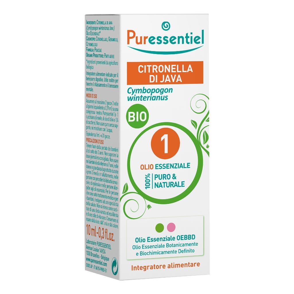 PURESSENTIEL CITRONELLA JAVA OLIO ESSENZIALE BIO 10 ML