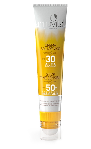 AMAVITAL COMBI CREMA SOLARE SPF30 VISO 40 ML + STICK LABBRA SPF50+ 4 ML