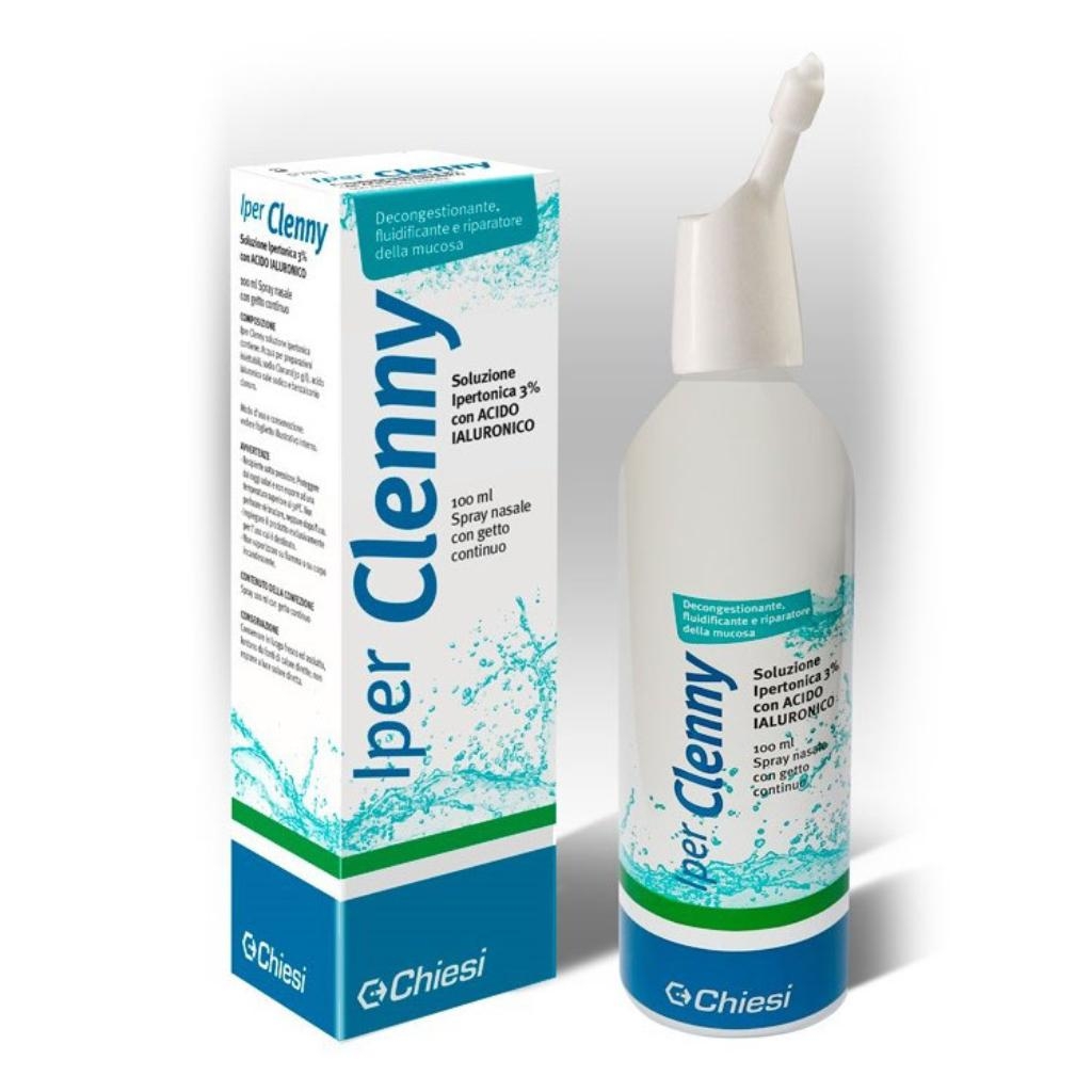 IPER CLENNY SPRAY NASALE EROGAZIONE CONTINUA SOLUZIONE IPERTONICA CON ACIDO IALURONICO 100 ML