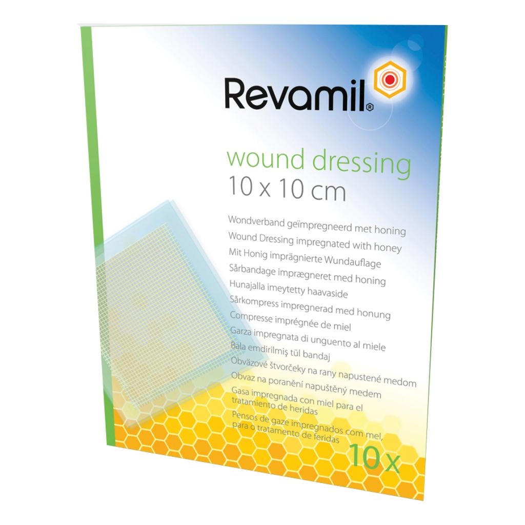 REVAMIL GARZE IMBEVUTE DI MIELE 10X10 CM 10 PEZZI