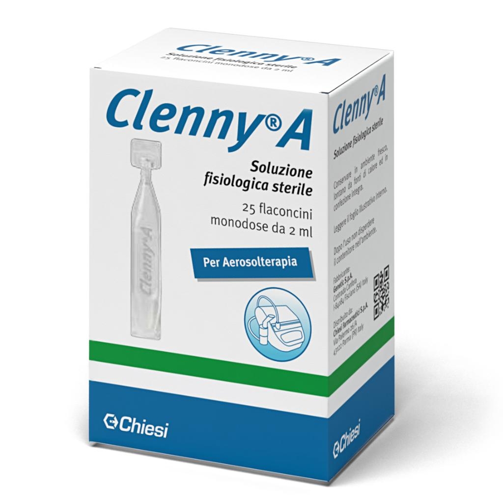 CLENNY A SOLUZIONE FISIOLOGICA STERILE PER AEROSOLTERAPIA 25 FLACONCINI MONODOSE DA 2 ML