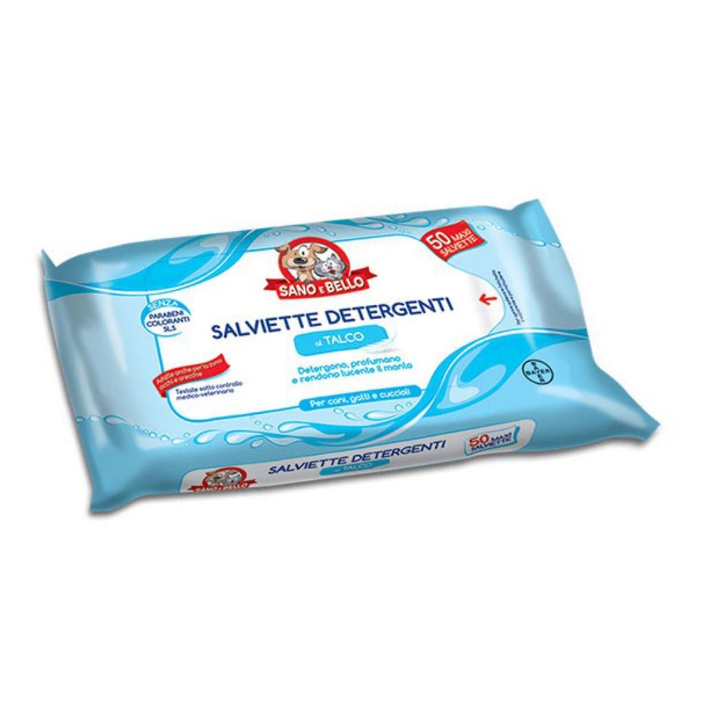 SANO E BELLO SALVIETTE DETERGENTI TALCO 50 MAXI SALVIETTE