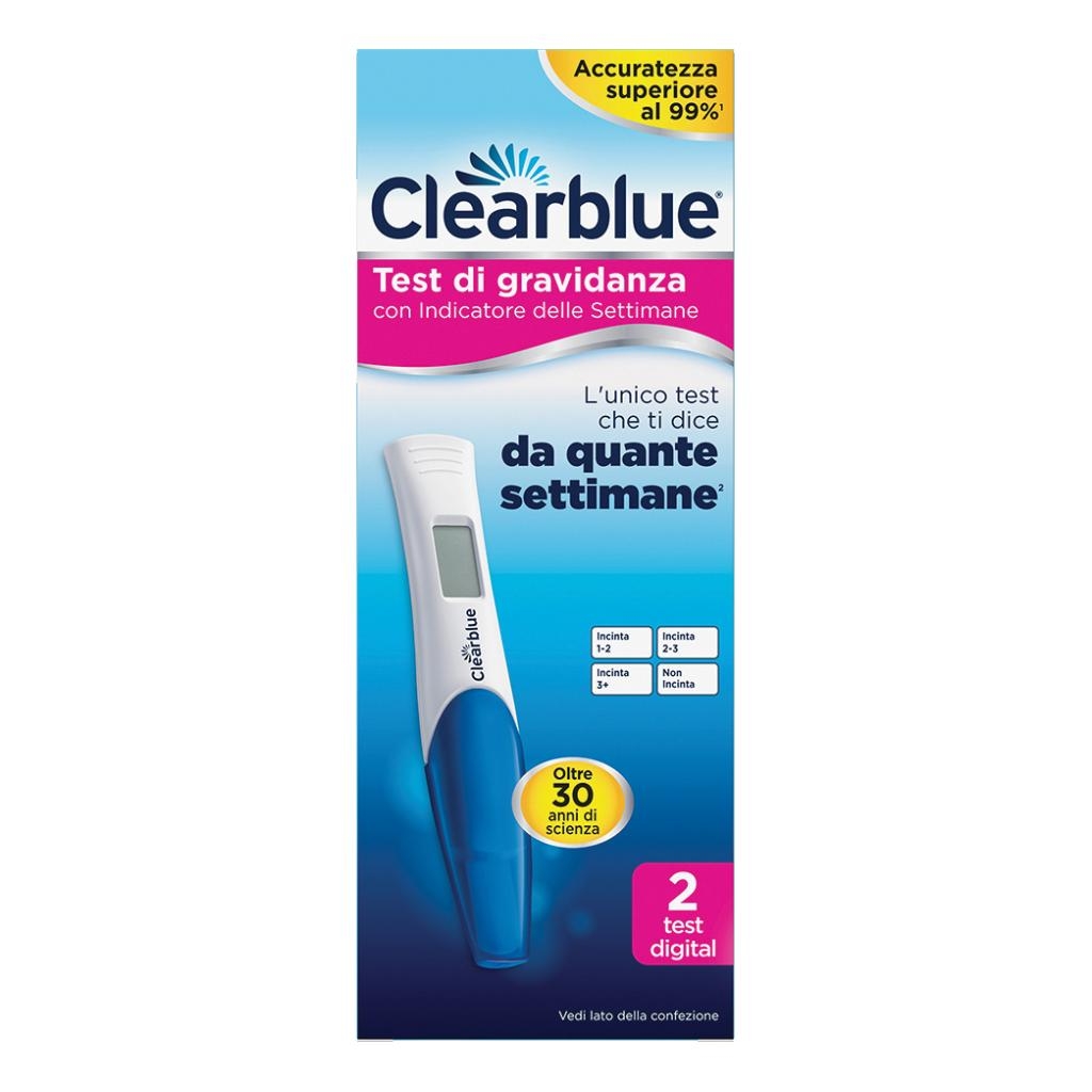 TEST DI GRAVIDANZA CLEARBLUE CON INDICATORE DELLE SETTIMANE 2 PEZZI