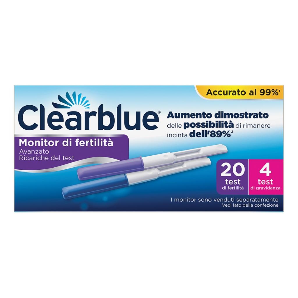 MONITOR DI FERTILITA' CLEARBLUE ADVANCED IN STICK 20 PEZZI + 4 TEST DI GRAVIDANZA