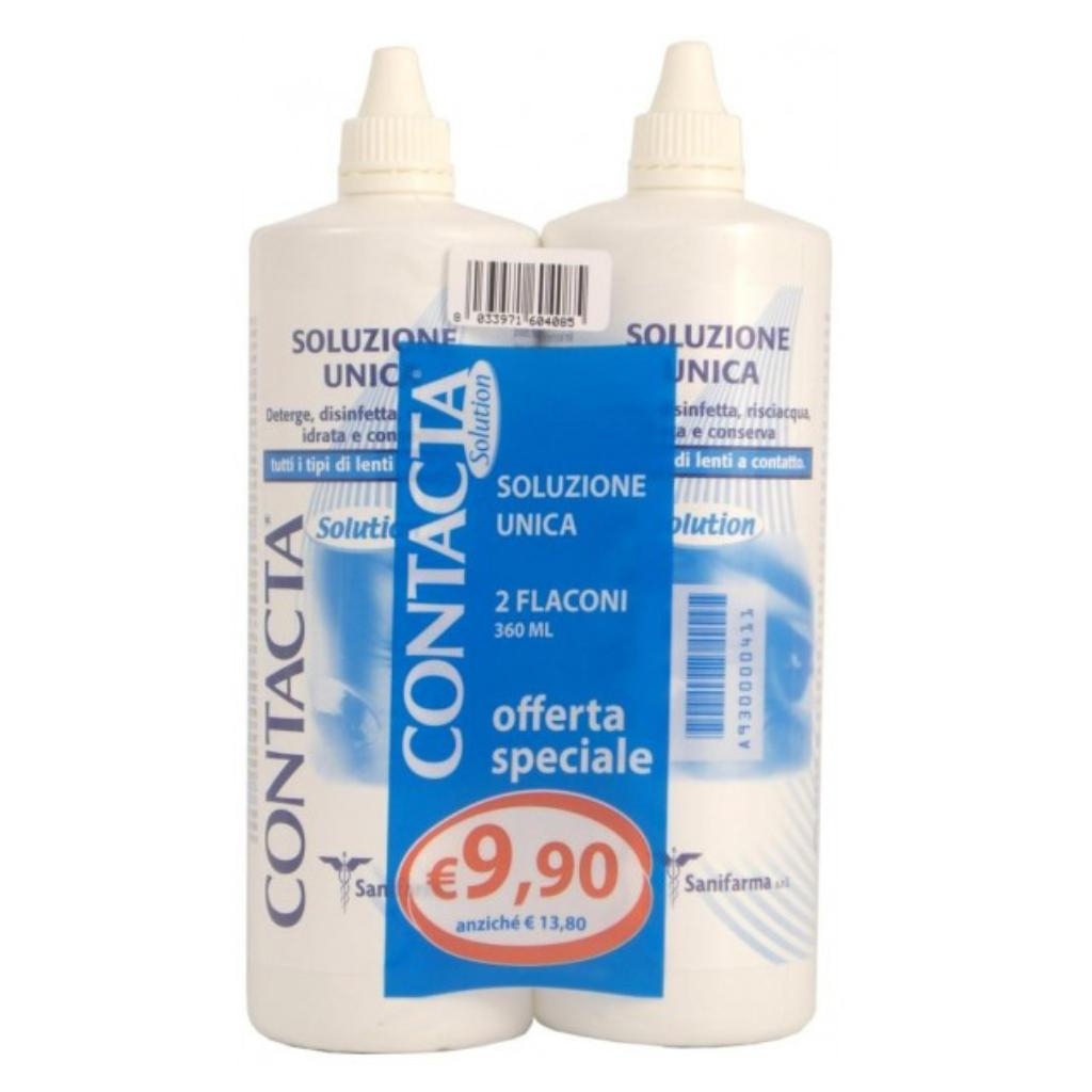 SOLUZIONE PER LENTI A CONTATTO CONTACTA 2 PEZZI 360 ML