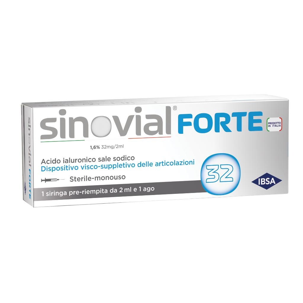 SIRINGA INTRA-ARTICOLARE SINOVIAL 32 ACIDO IALURONICO SALE SODICO 1,6% 32MG/2ML 2ML + AGO 21 GAUGE