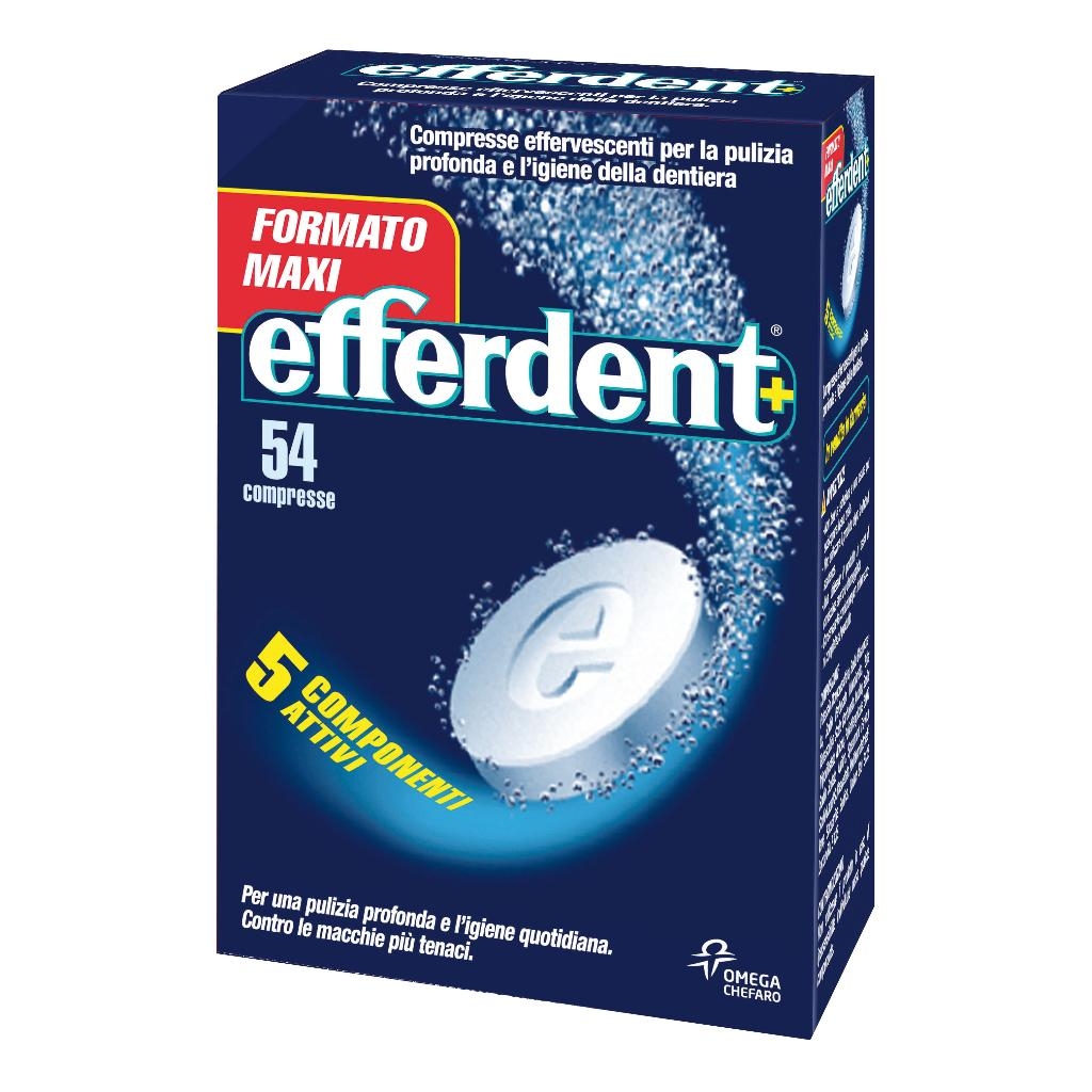 COMPRESSE EFFERDENT PER PULIZIA DENTIERE 54 PEZZI