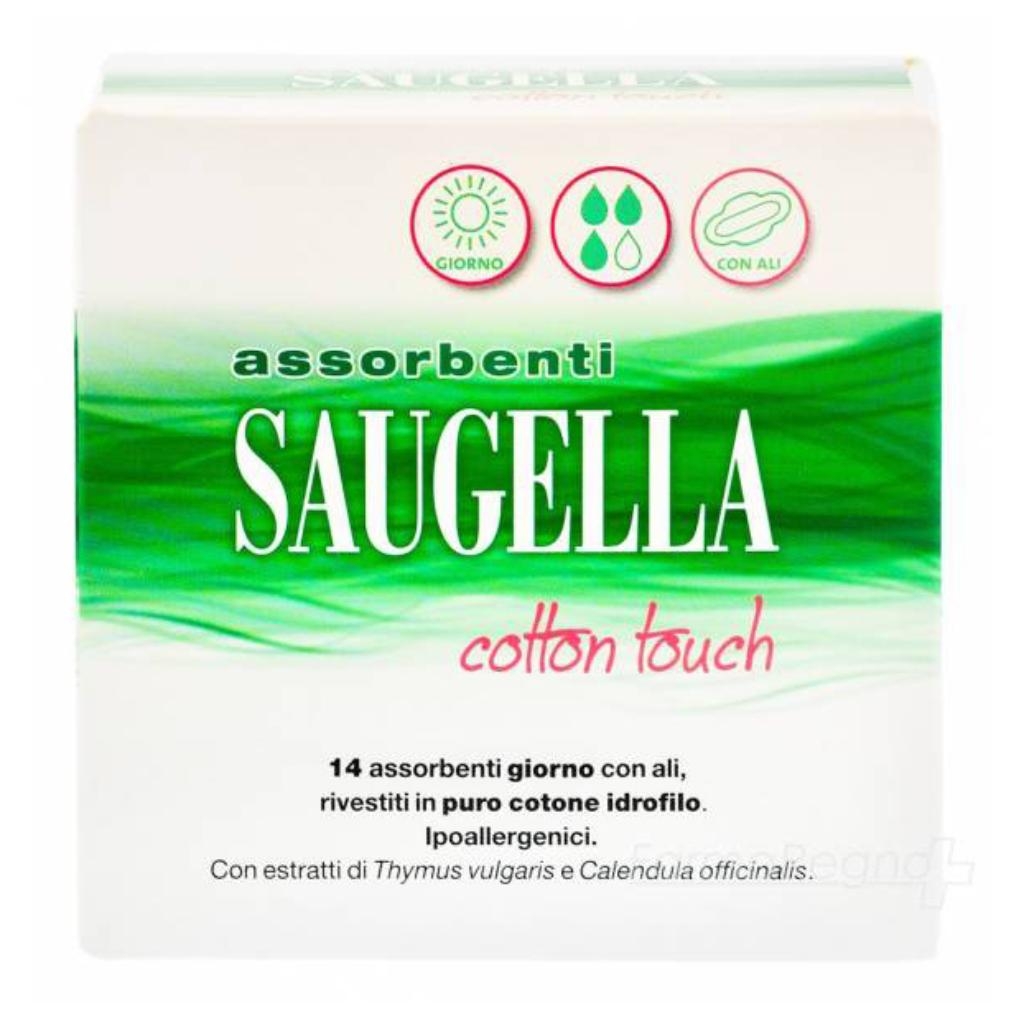 SAUGELLA COTTON TOUCH ASSORBENTI GIORNO 14 PEZZI TAGLIO PREZZO